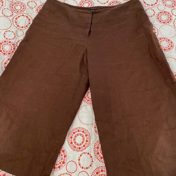 Saint Tropez West Linen Wide Leg Gaucho Pants/Culotte Pants, Size 14 - Picture 1 of 7